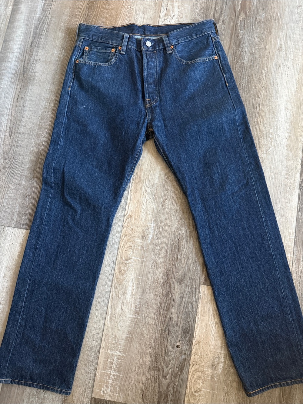 501 Classic Men's Dark Blue Straight Leg Jeans